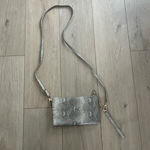 Boutique Snakeskin Crossbody/Wristlet Purse
